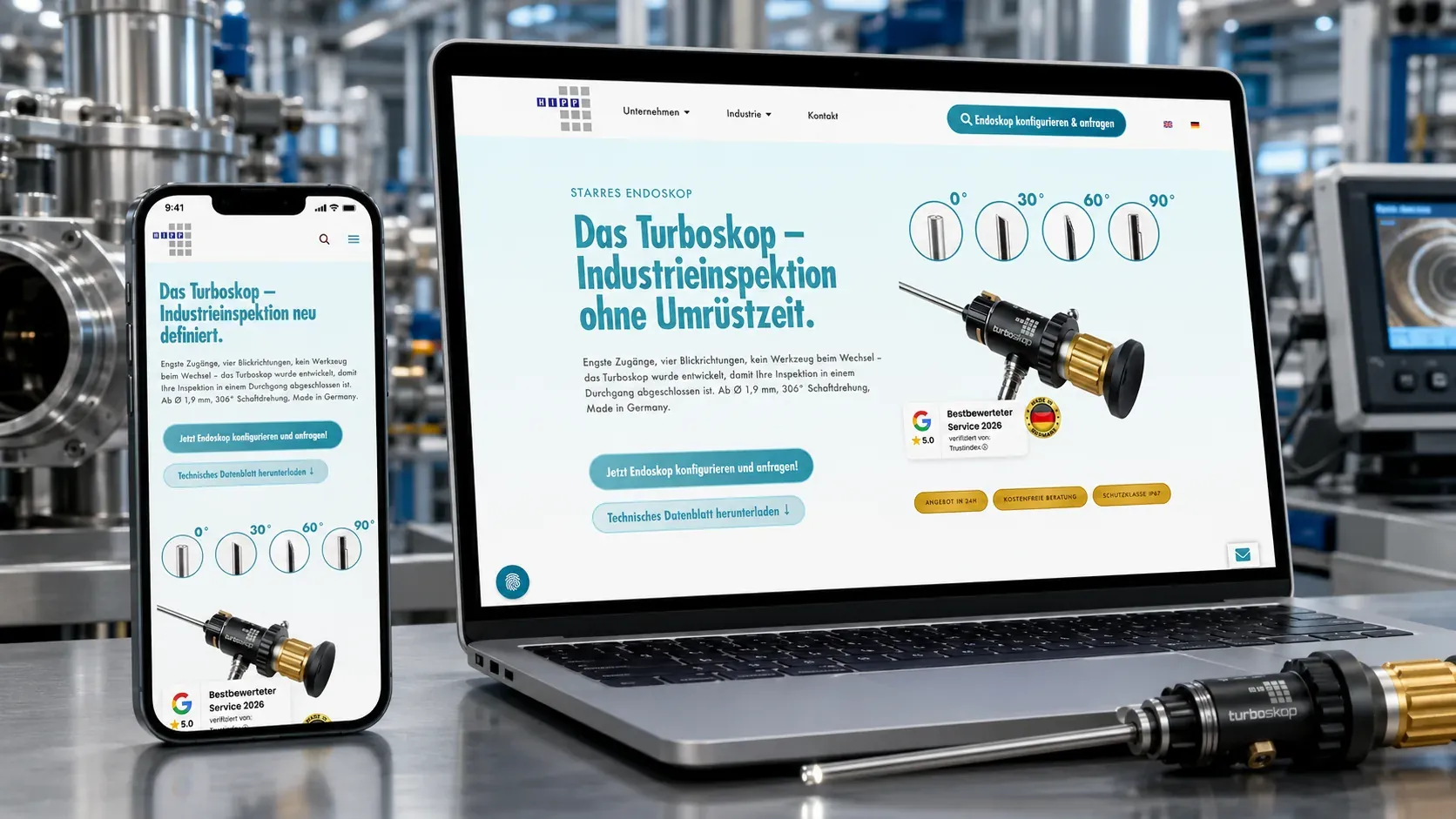Webdesign-Referenz HIPP Turboskop