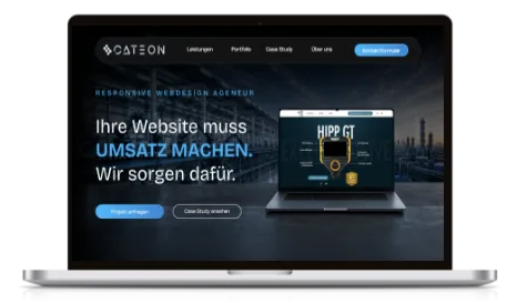 Cateon – Strategisches Webdesign auf dem Laptop